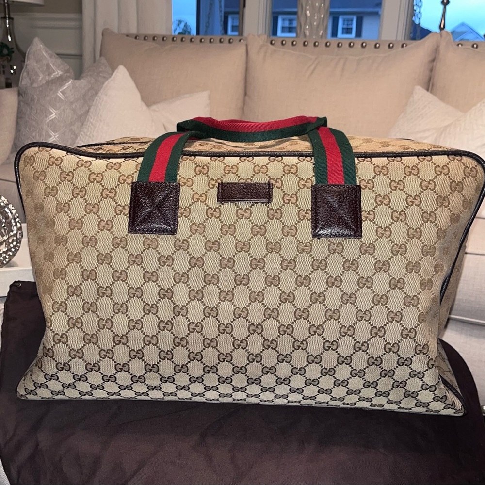 GUCCI GG Web Supreme Monogram Large Duffle